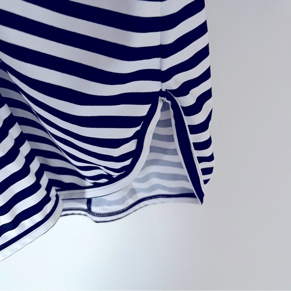 Coolibar Seacoast Swim Cover-Up Hooded Dress Black & White Stripe Beachy Coastal - Picture 10 of 16